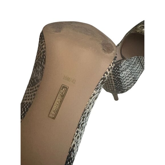 LOUISE ET CIE Patterned Pineapple Gold Heels Size 10 - Picture 8 of 9